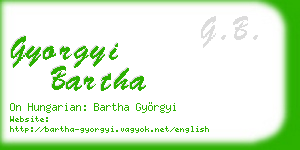gyorgyi bartha business card
